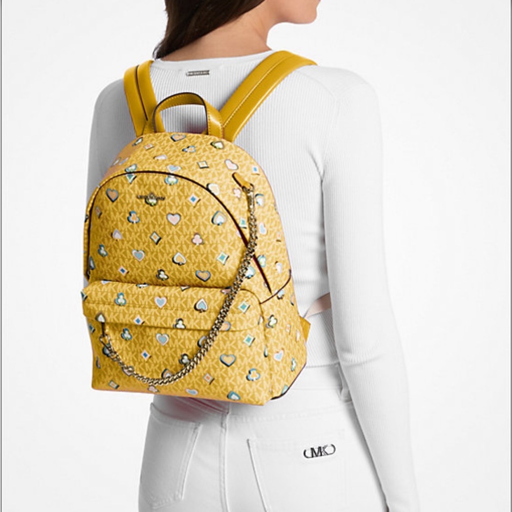 Michael Kors Slater Medium Printed Signature Logo Backpack - Picture 3 of 3